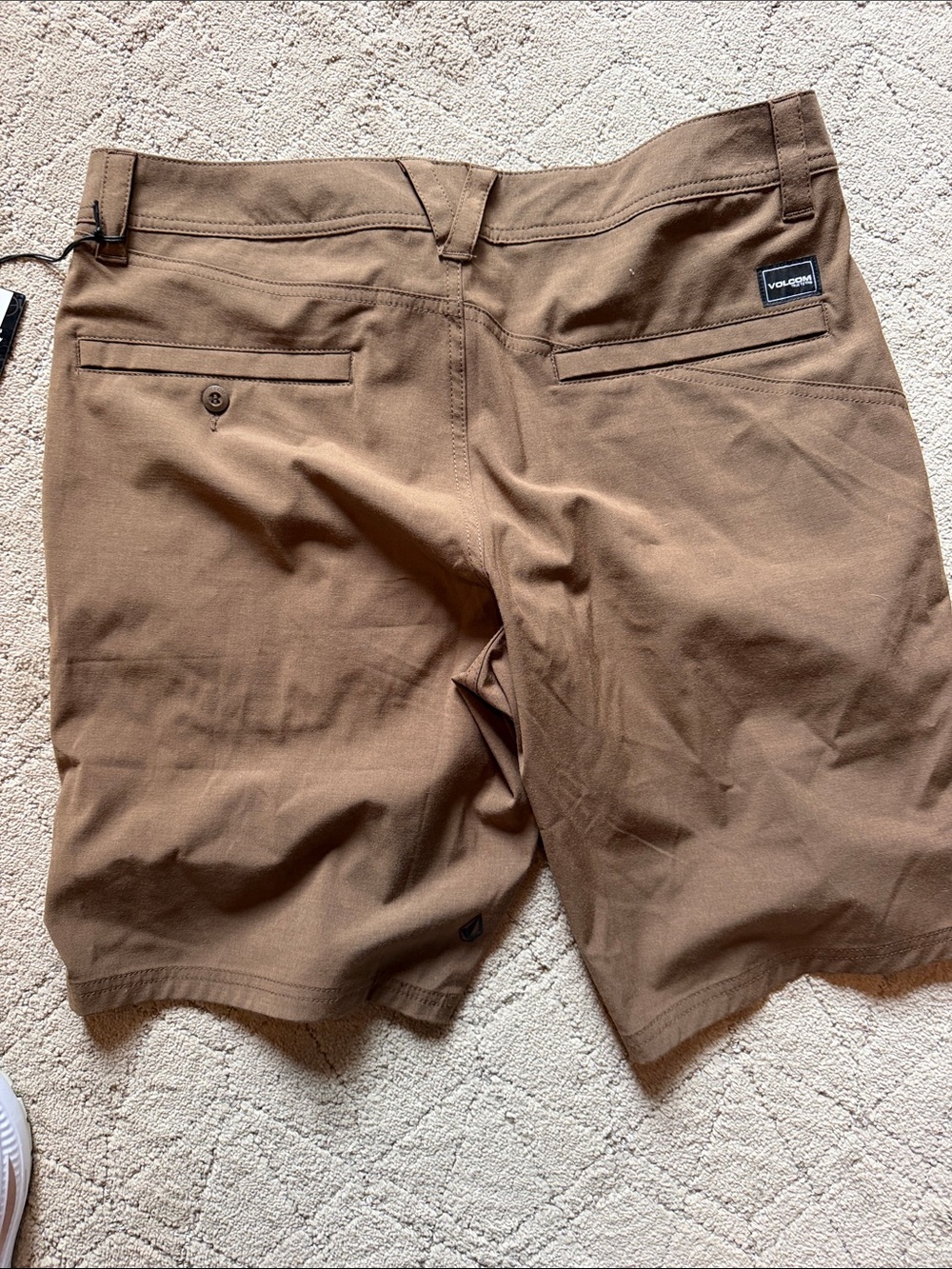 Volcom Hybrid Shorts — Brown/Tan Men's Casual Boardshorts - Picture 4 of 4